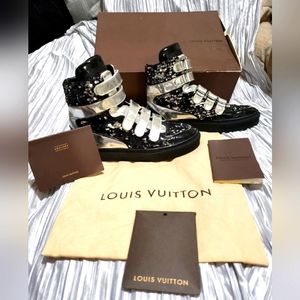 LOUIS VUITTON LV 💯% Authentic High Top Glittery Sequins Sneakers Size 37